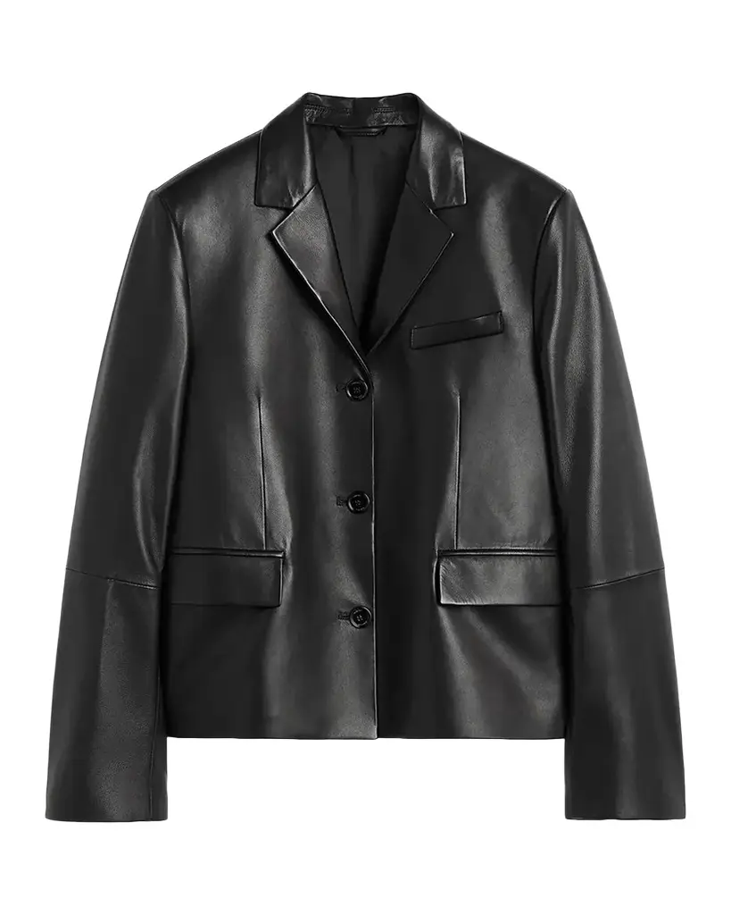 Short Leather Blazer Short Leather Blazer