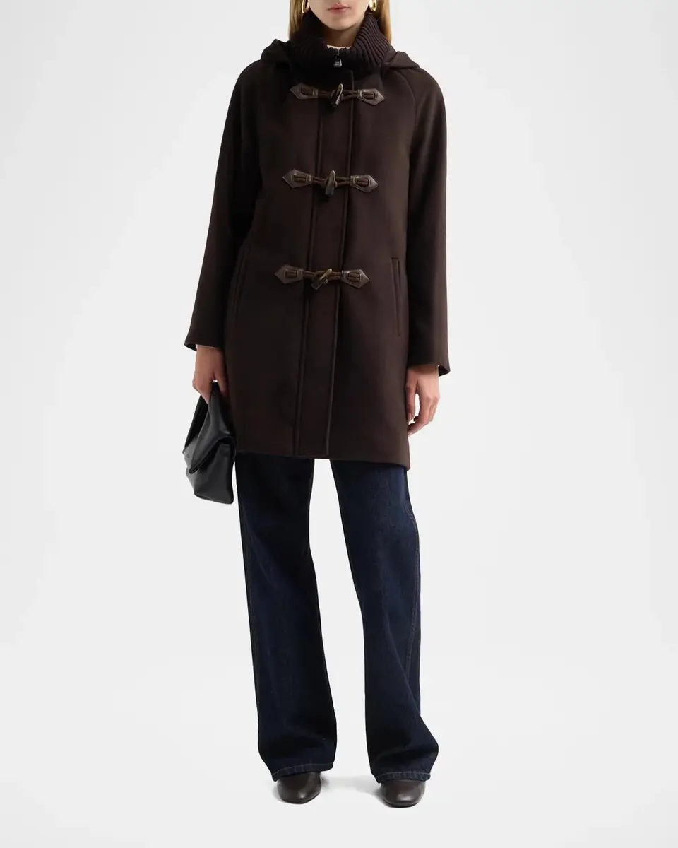 Cinzia Rocca Virgin Wool Toggle Hooded Coat | Thumbnail 2