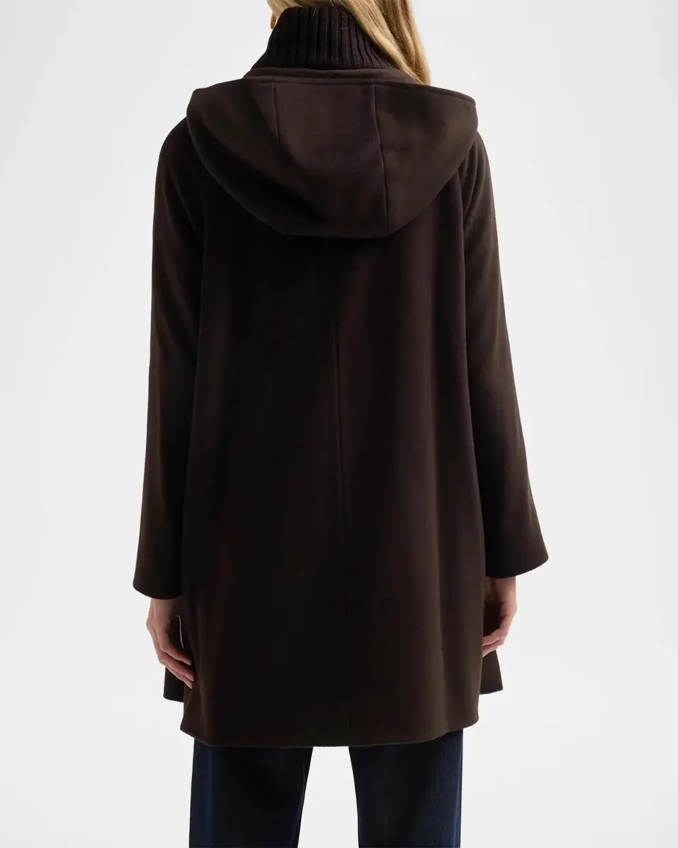 Cinzia Rocca Virgin Wool Toggle Hooded Coat | Thumbnail 3