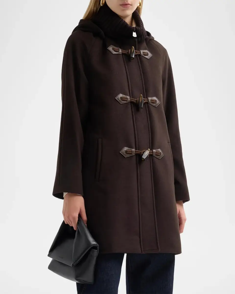 Cinzia Rocca Virgin Wool Toggle Hooded Coat | Thumbnail 4