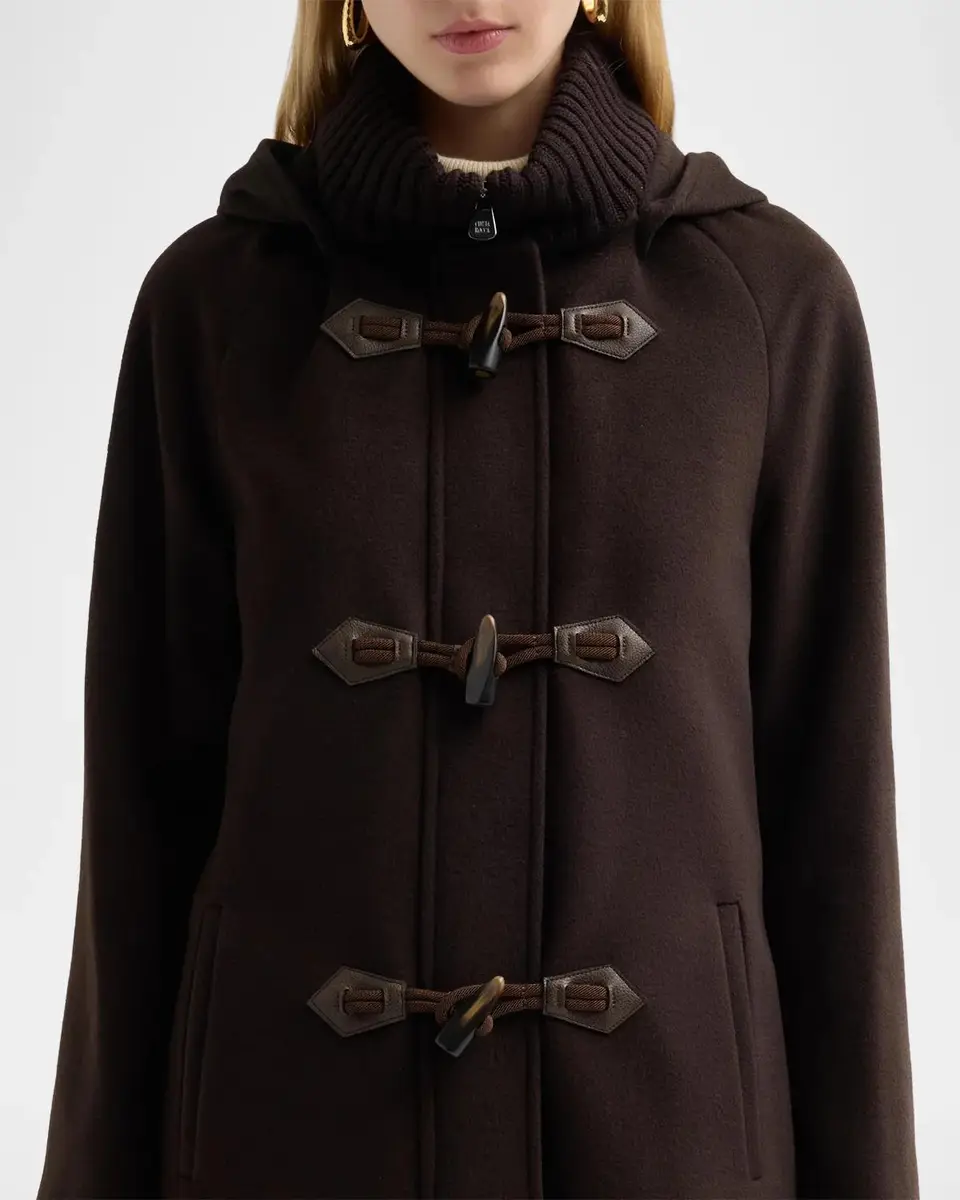 Cinzia Rocca Virgin Wool Toggle Hooded Coat | Thumbnail 5