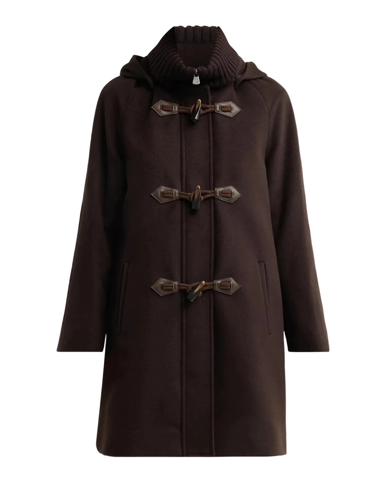 Virgin Wool Toggle Hooded Coat Virgin Wool Toggle Hooded Coat