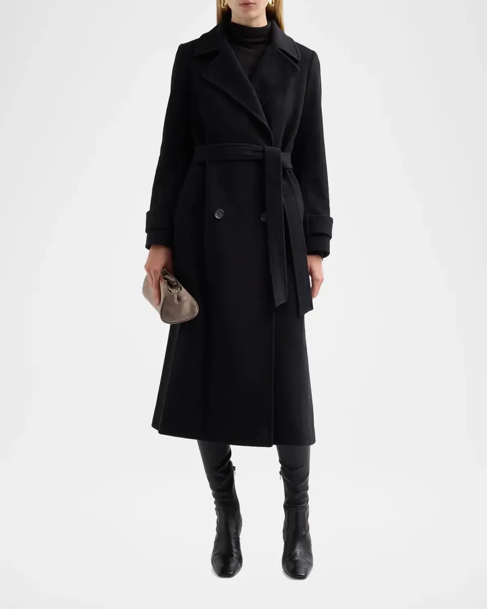 Cinzia Rocca Virgin Wool Double-Breasted Longline Coat | Thumbnail 2 Cinzia Rocca Virgin Wool Double-Breasted Longline Coat | Thumbnail 2
