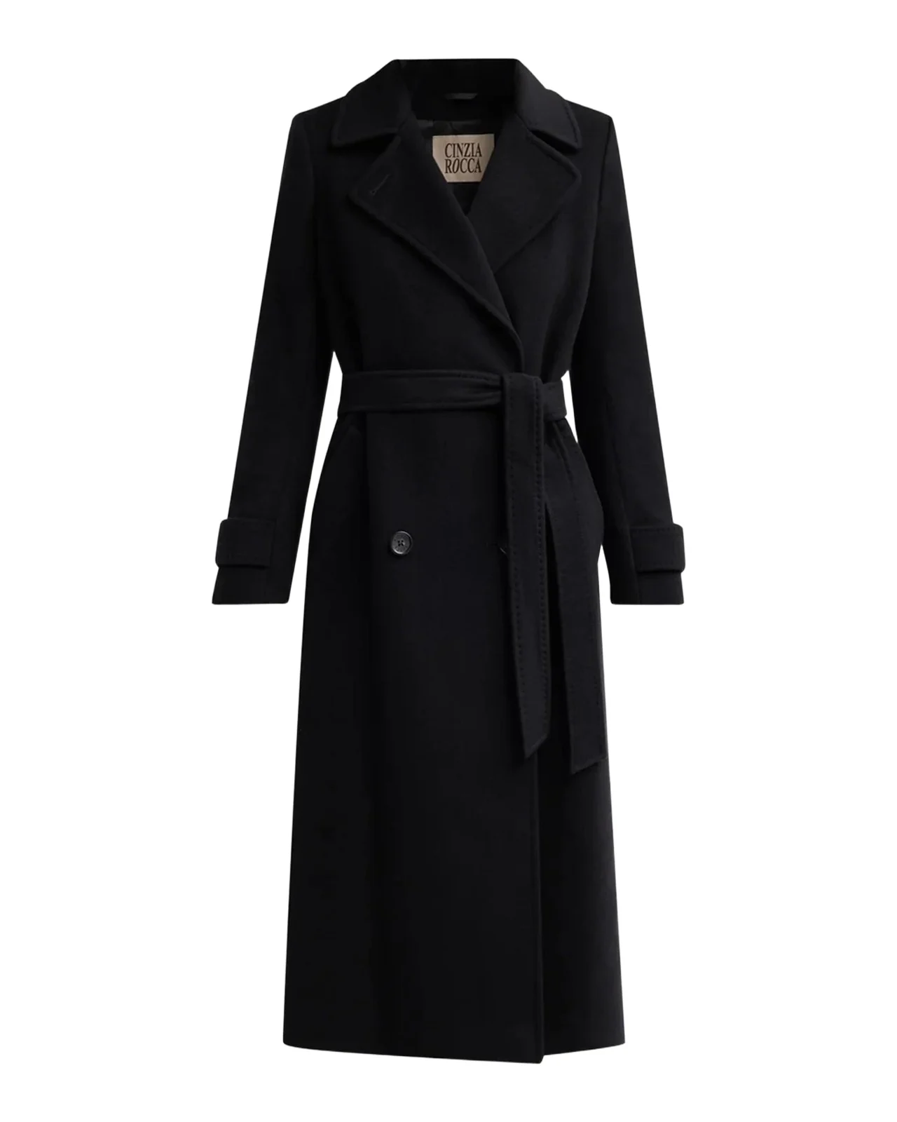 Virgin Wool Double-Breasted Longline Coat