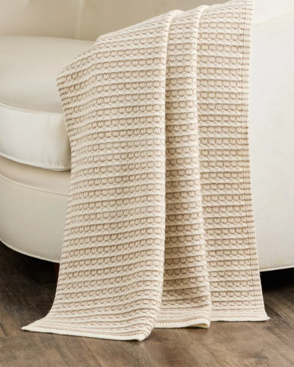 Sofia Cashmere Textured Cashmere Throw Blanket, 56" x 72" | Thumbnail 2 Sofia Cashmere Textured Cashmere Throw Blanket, 56" x 72" | Thumbnail 2