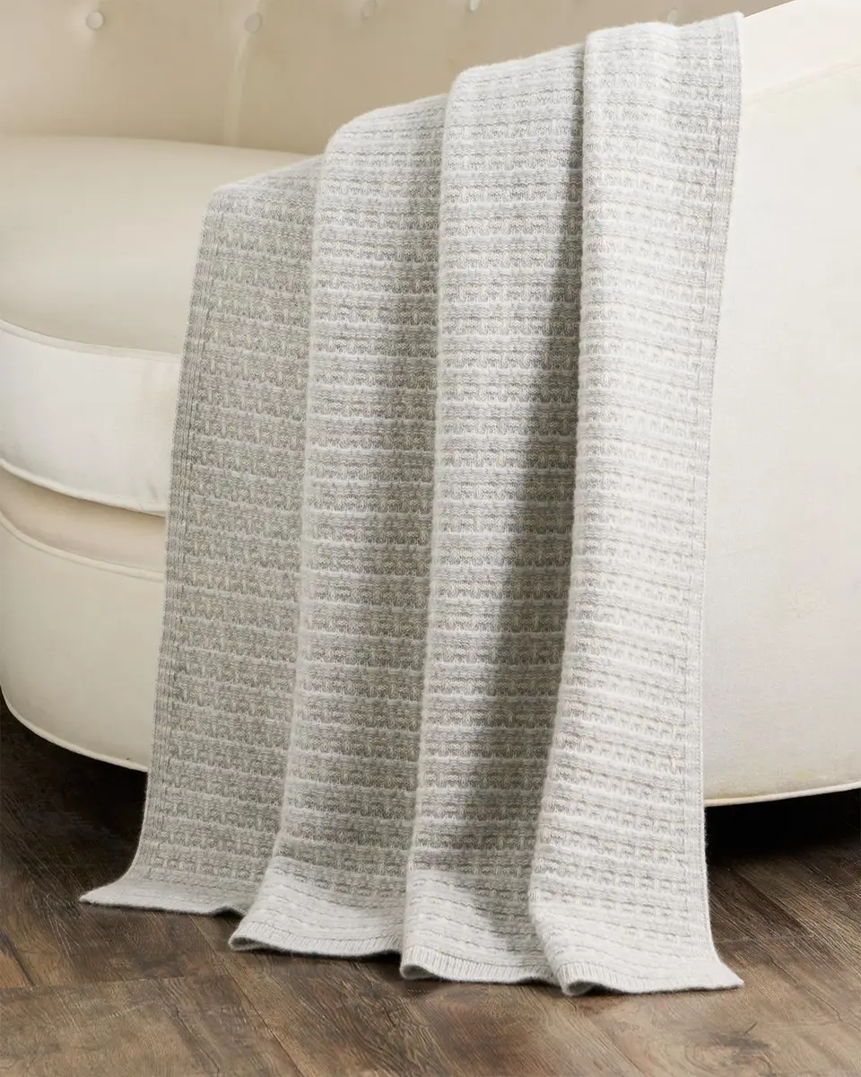 Sofia Cashmere Textured Cashmere Throw Blanket, 56" x 72" | Thumbnail 5 Sofia Cashmere Textured Cashmere Throw Blanket, 56" x 72" | Thumbnail 5
