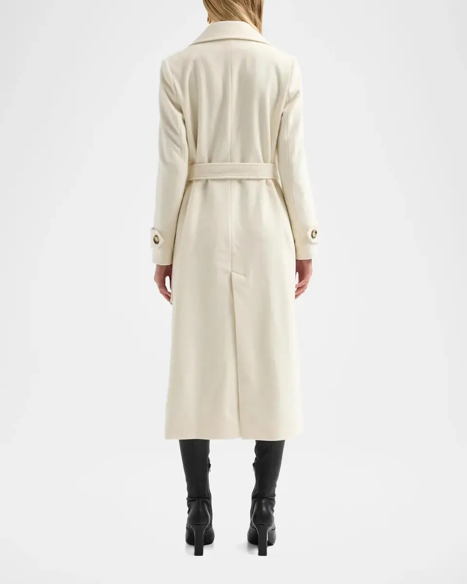 Cinzia Rocca Virgin Wool Double-Breasted Longline Coat | Thumbnail 3