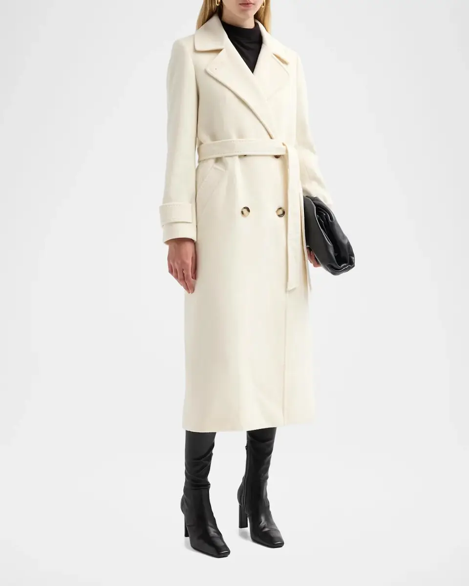 Cinzia Rocca Virgin Wool Double-Breasted Longline Coat | Thumbnail 4