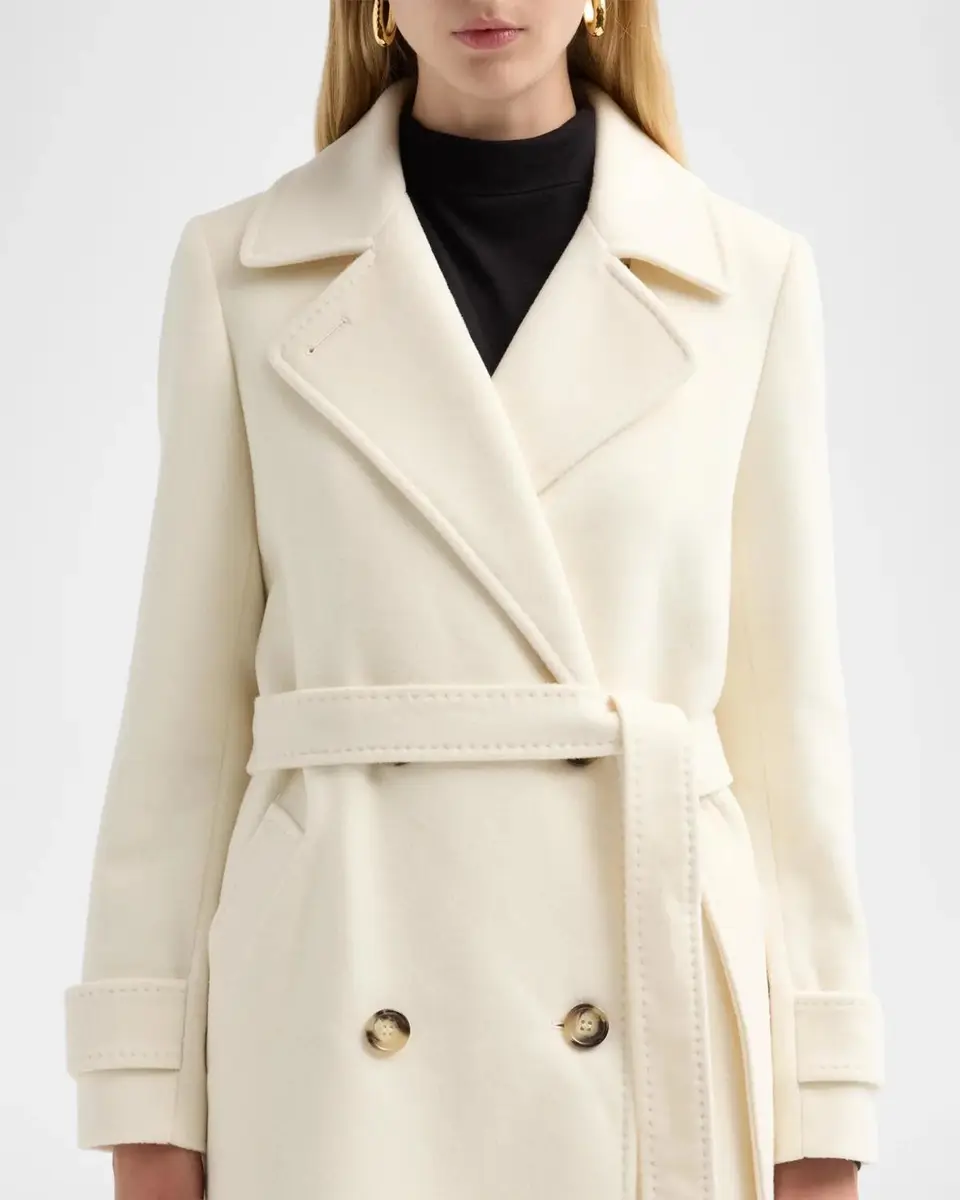 Cinzia Rocca Virgin Wool Double-Breasted Longline Coat | Thumbnail 5