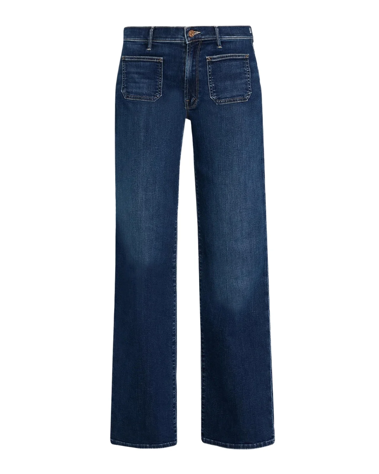 The Patch Pocket Mid-Rise Maven Sneak Jeans