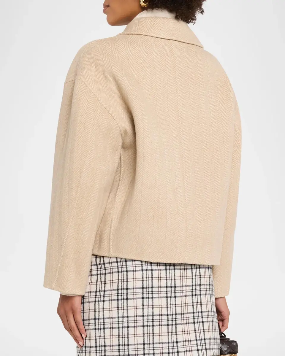Theory Double-Breasted Herringbone Peacoat | Thumbnail 3