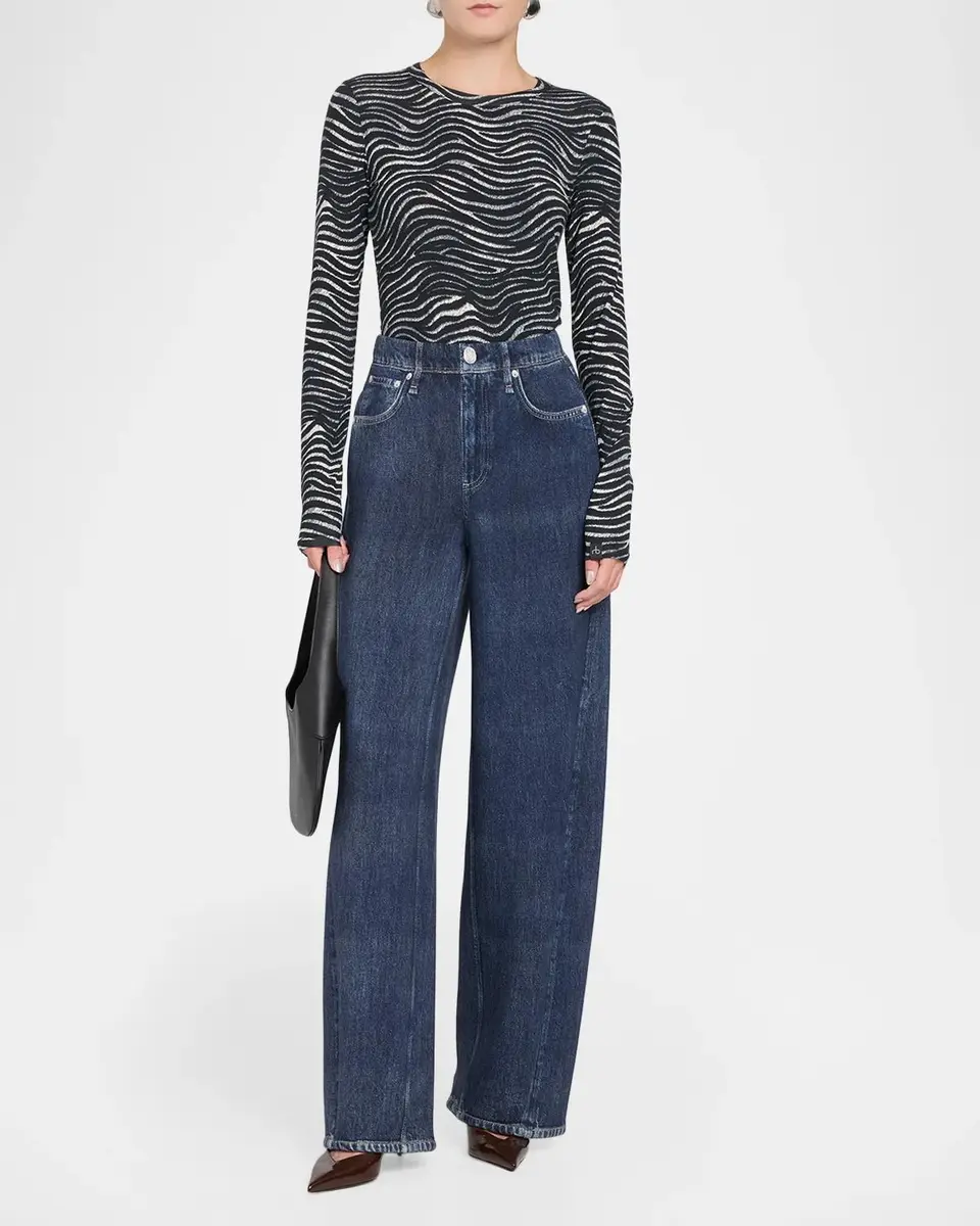 rag & bone Luca Zebra Long-Sleeve Top | Thumbnail 2