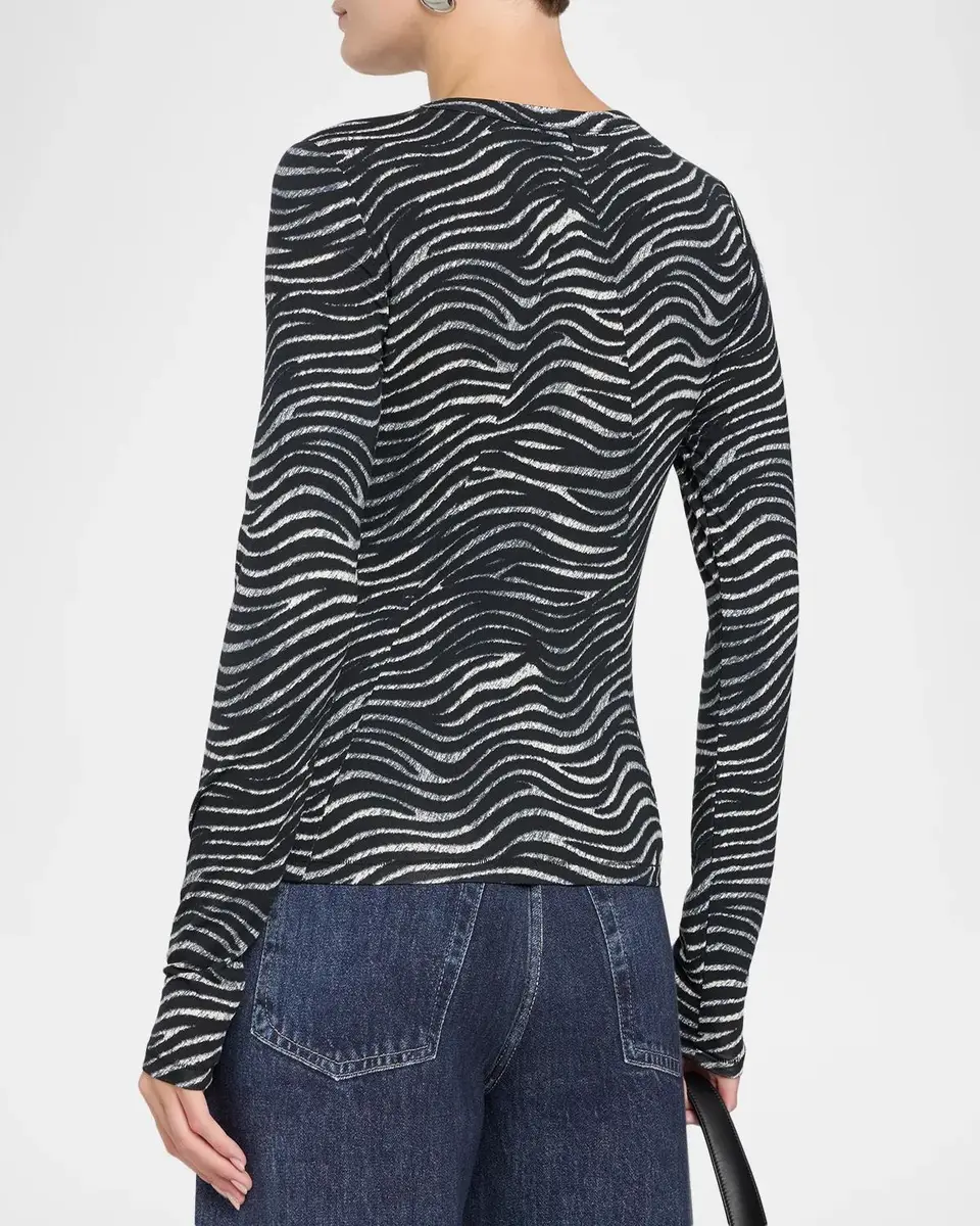 rag & bone Luca Zebra Long-Sleeve Top | Thumbnail 3