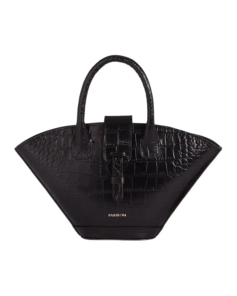 Lumière Mini Croc-Embossed Leather Top Handle Bag Lumière Mini Croc-Embossed Leather Top Handle Bag
