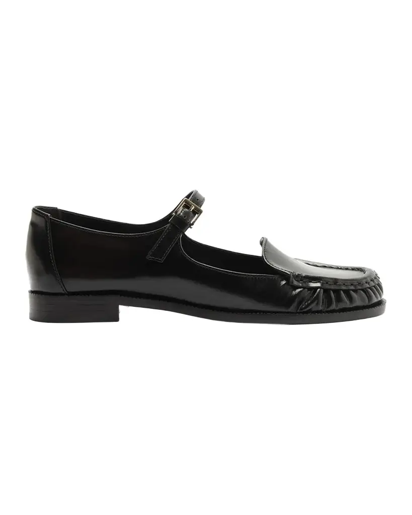 Schutz Tyla 20MM Leather Mary Jane Loafers