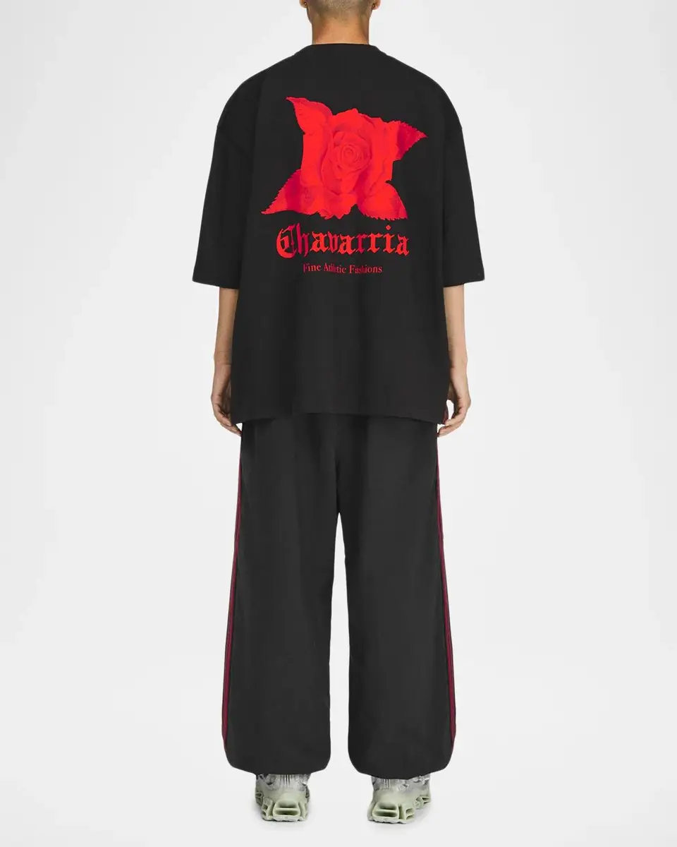 Adidas Men's x Willy Chavarria Dark Rose Cotton T-Shirt | Thumbnail 3 Adidas Men's x Willy Chavarria Dark Rose Cotton T-Shirt | Thumbnail 3