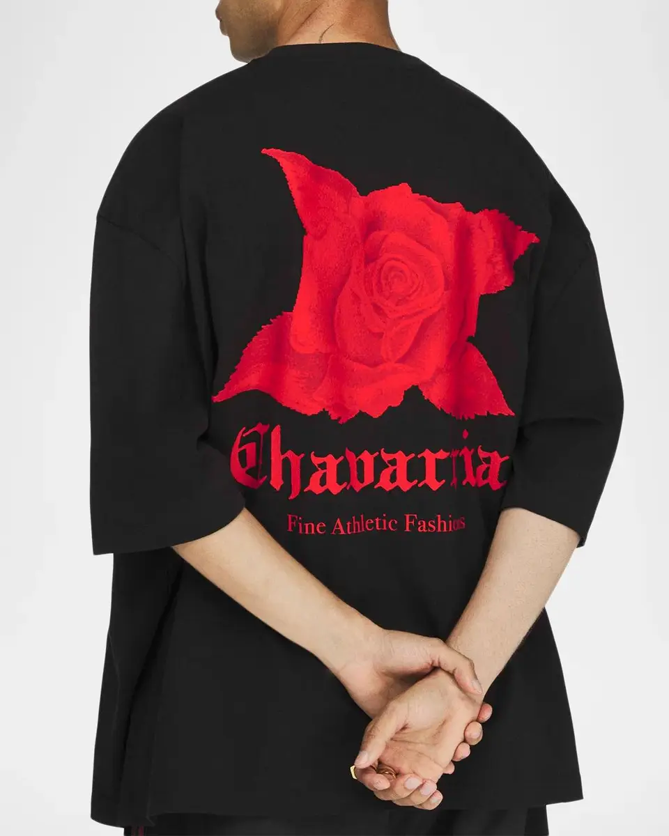Adidas Men's x Willy Chavarria Dark Rose Cotton T-Shirt | Thumbnail 5 Adidas Men's x Willy Chavarria Dark Rose Cotton T-Shirt | Thumbnail 5