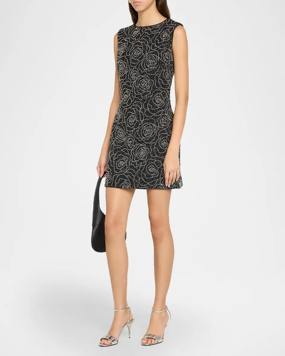 Milly Ivette Beaded Mini Dress | Thumbnail 4 Milly Ivette Beaded Mini Dress | Thumbnail 4
