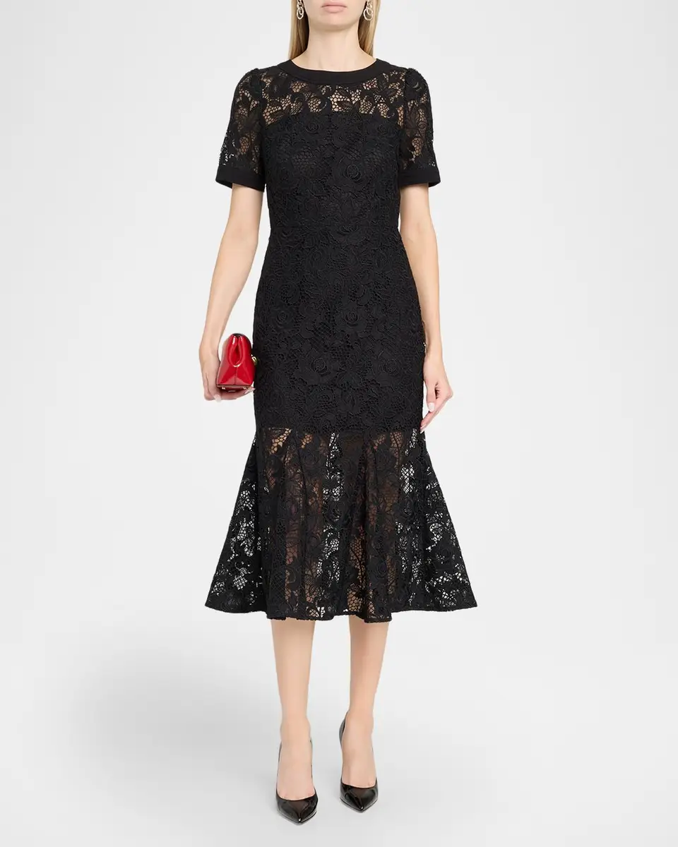 Milly Ailany Lace Mermaid Midi Dress | Thumbnail 2 Milly Ailany Lace Mermaid Midi Dress | Thumbnail 2