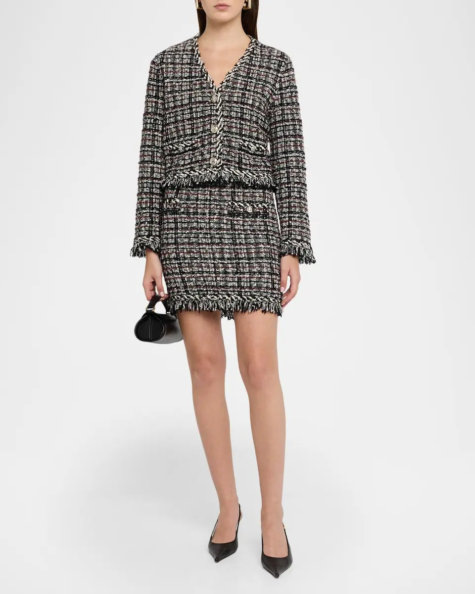 Milly Dove Tweed Fringe Mini Skirt | Thumbnail 2 Milly Dove Tweed Fringe Mini Skirt | Thumbnail 2
