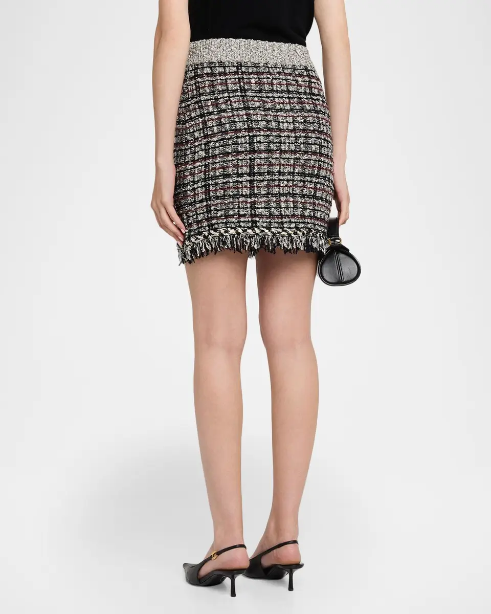 Milly Dove Tweed Fringe Mini Skirt | Thumbnail 3 Milly Dove Tweed Fringe Mini Skirt | Thumbnail 3
