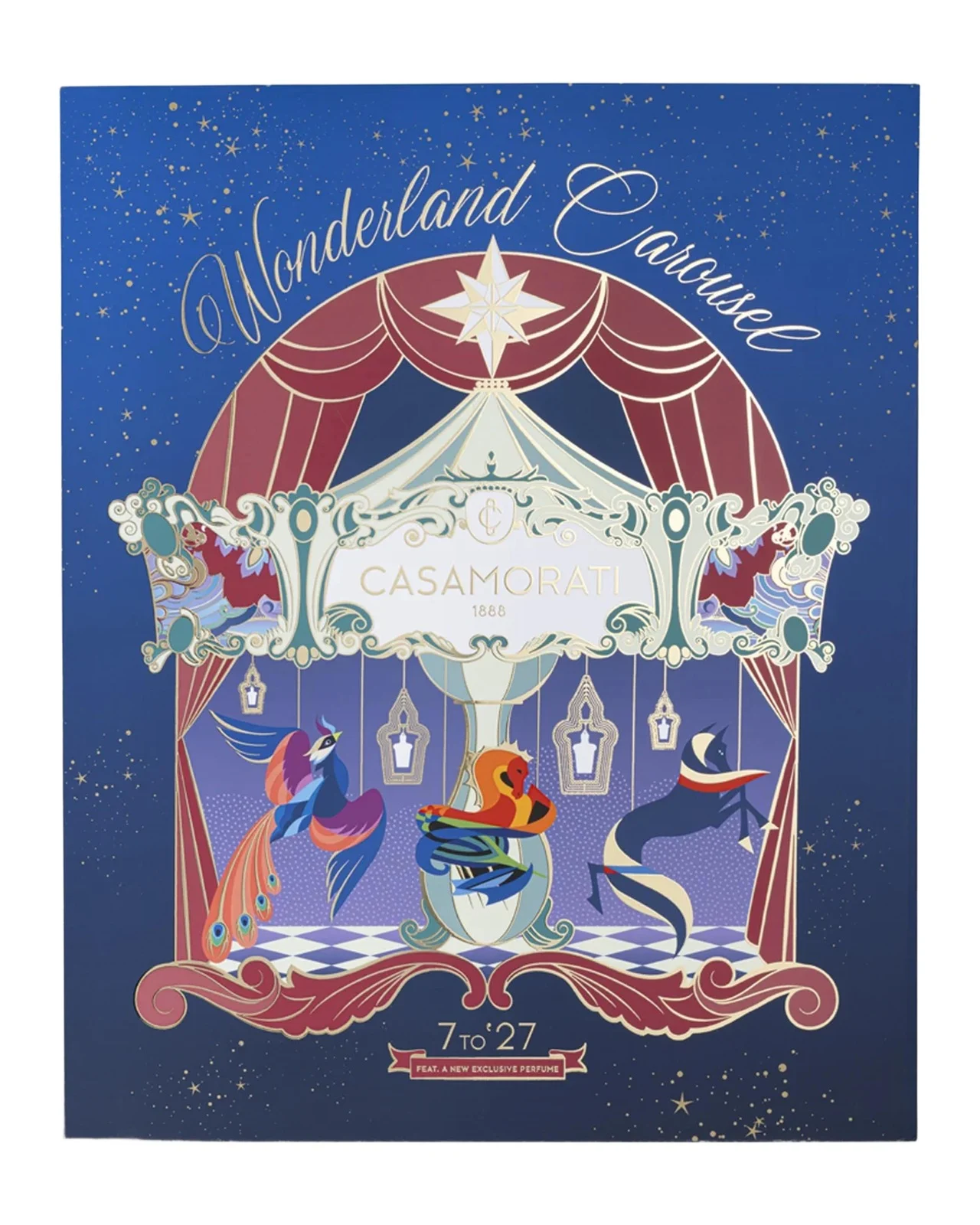 Casamorati Wonderland Carousel 7-Piece Christmas to New Year's Advent Calendar