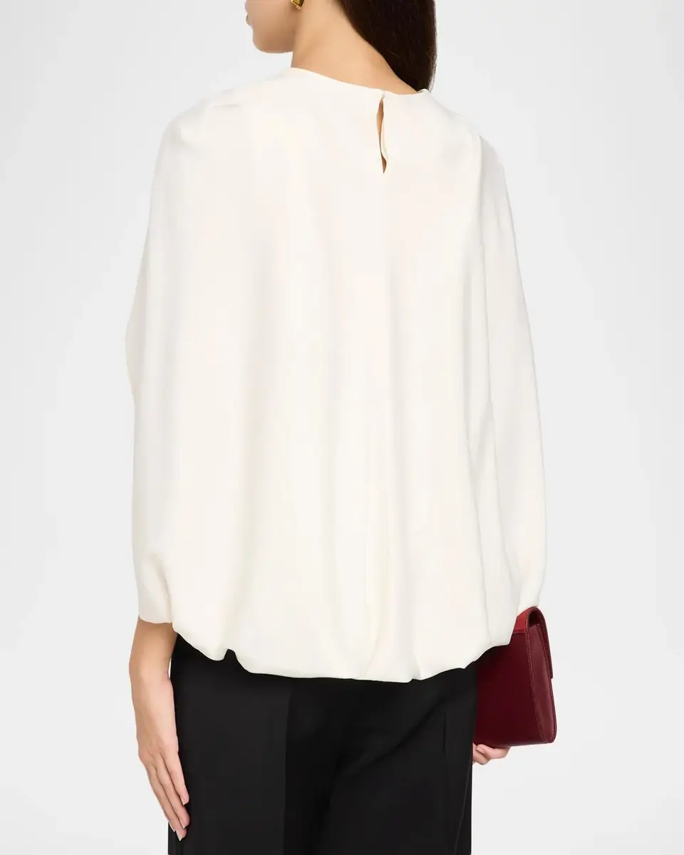 Simkhai Lauren Satin Cape Top | Thumbnail 3 Simkhai Lauren Satin Cape Top | Thumbnail 3