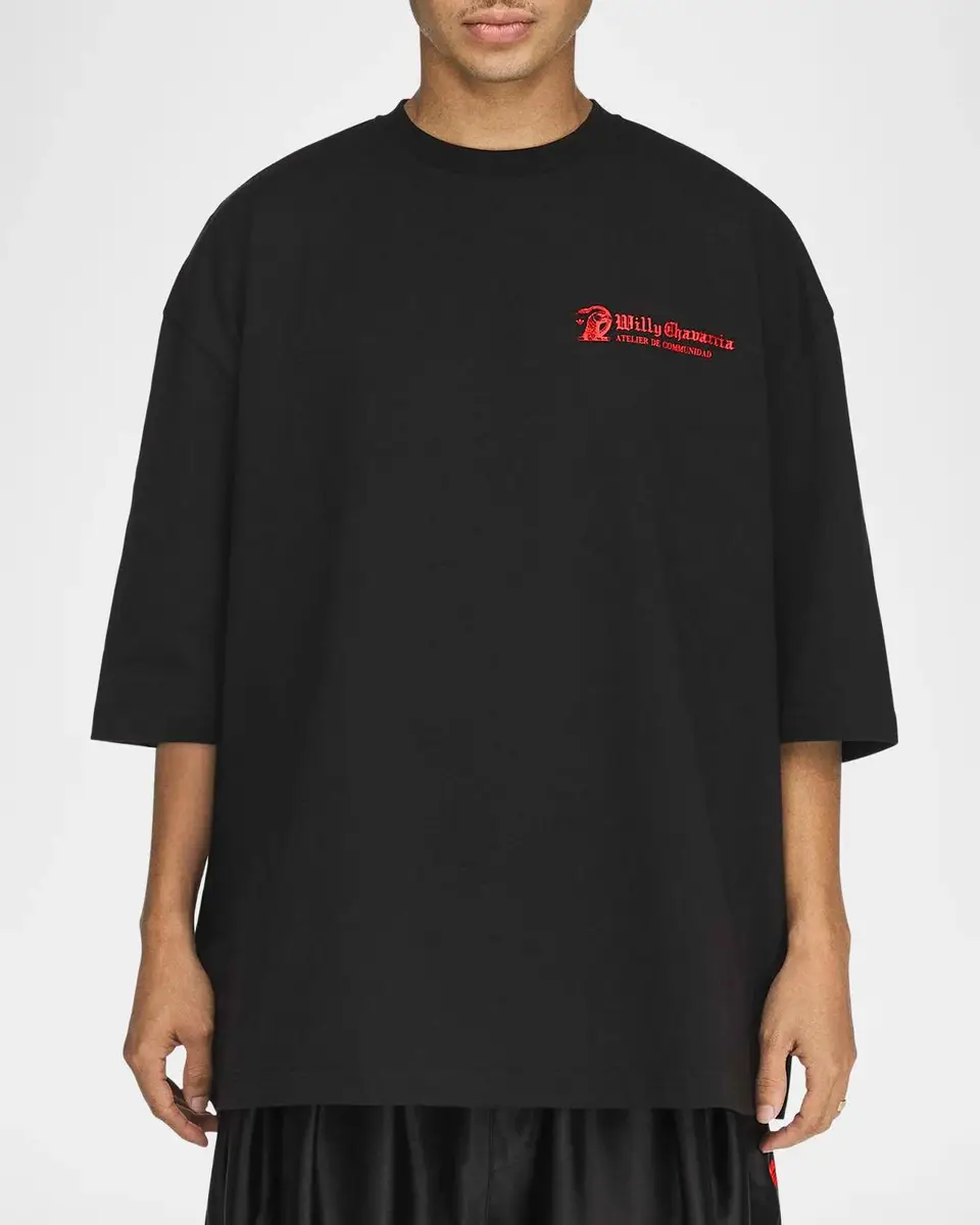 Adidas Men's x Willy Chavarria Atelier Cotton T-Shirt | Thumbnail 4 Adidas Men's x Willy Chavarria Atelier Cotton T-Shirt | Thumbnail 4