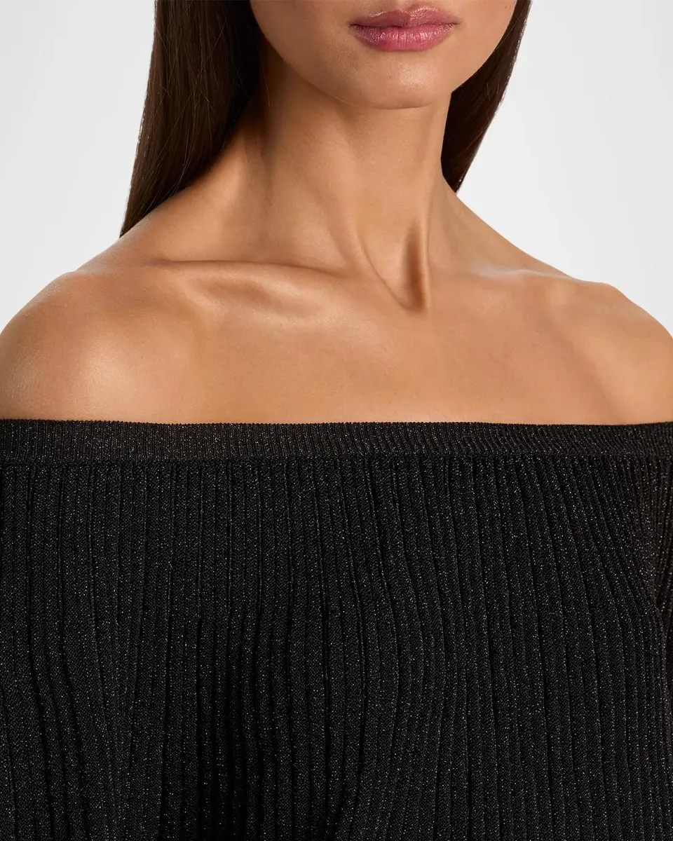 Alice + Olivia Cyril Pleated Off-Shoulder Top | Thumbnail 5 Alice + Olivia Cyril Pleated Off-Shoulder Top | Thumbnail 5