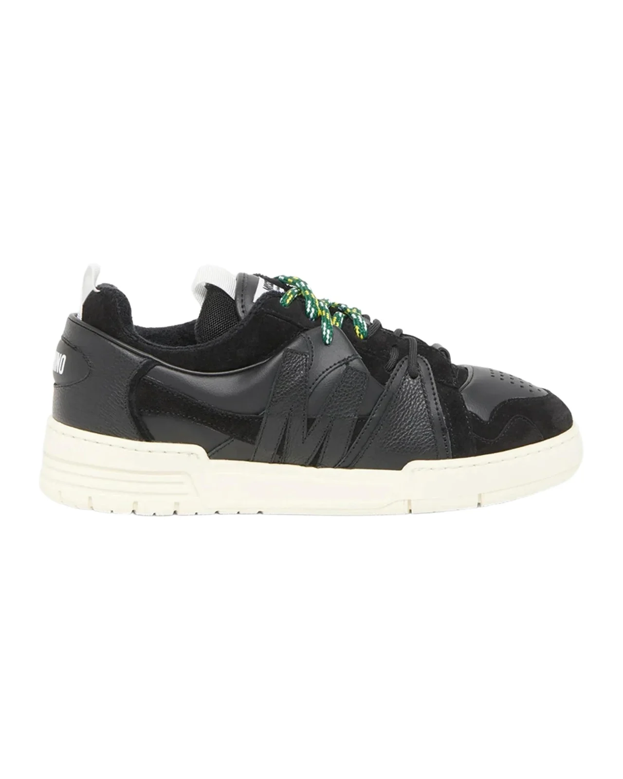 MOSCHINO Leather & Velvet Low-Top Sneakers