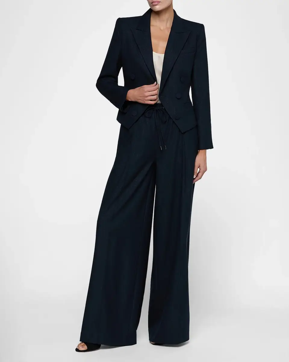 L'Agence Risa Striped Double-Breasted Blazer | Thumbnail 2