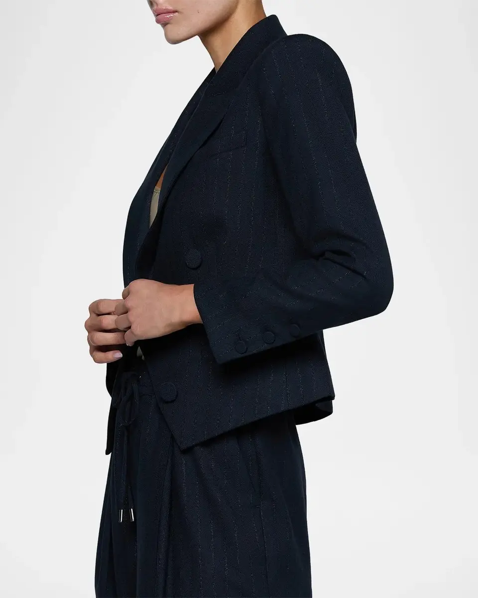 L'Agence Risa Striped Double-Breasted Blazer | Thumbnail 5