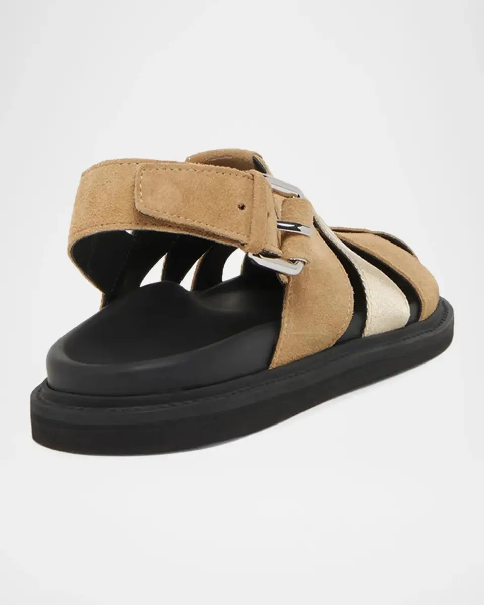 MOSCHINO Logo Suede Fisherman Sandals | Thumbnail 2 MOSCHINO Logo Suede Fisherman Sandals | Thumbnail 2