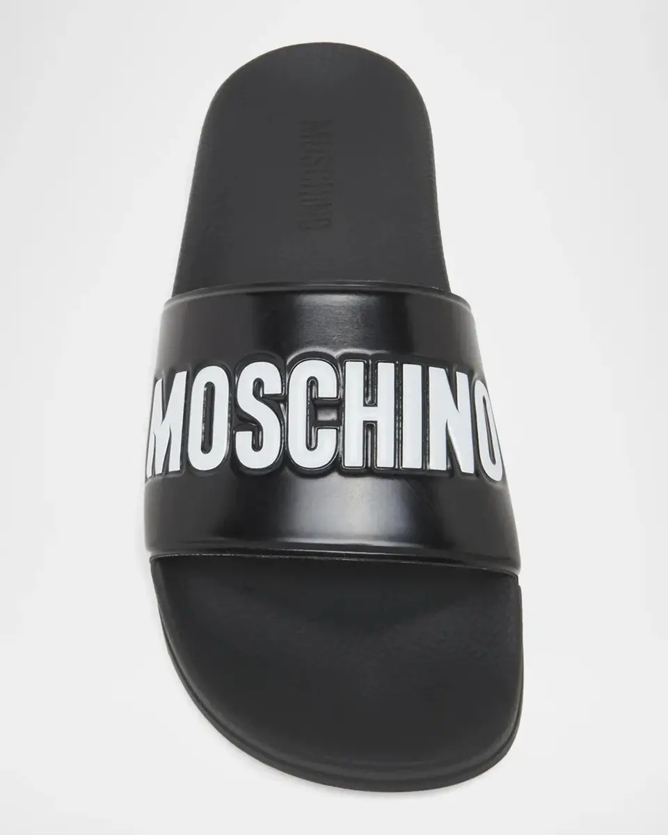 MOSCHINO Logo Pool Slides | Thumbnail 3 MOSCHINO Logo Pool Slides | Thumbnail 3