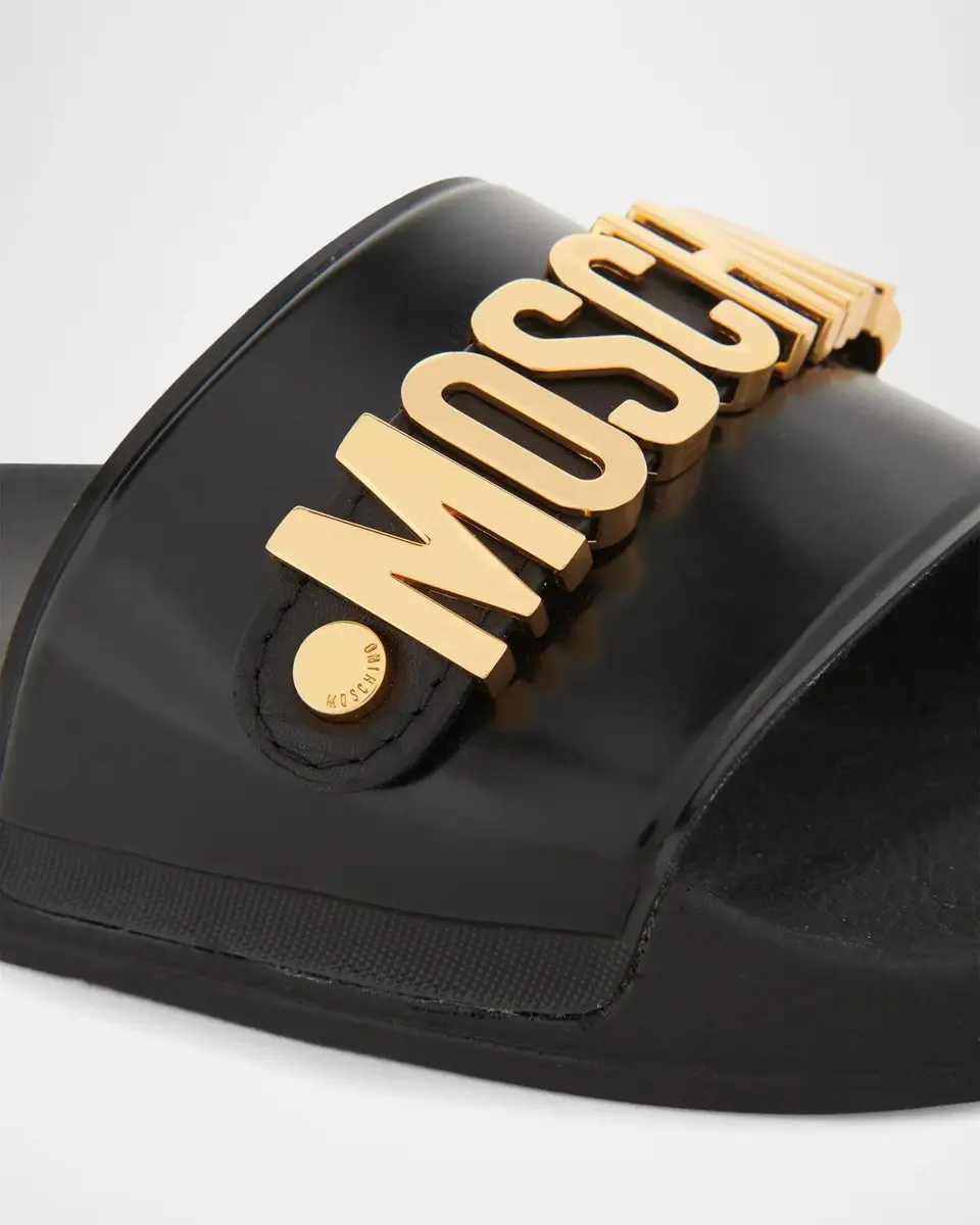 MOSCHINO Logo Pool Slides | Thumbnail 3 MOSCHINO Logo Pool Slides | Thumbnail 3