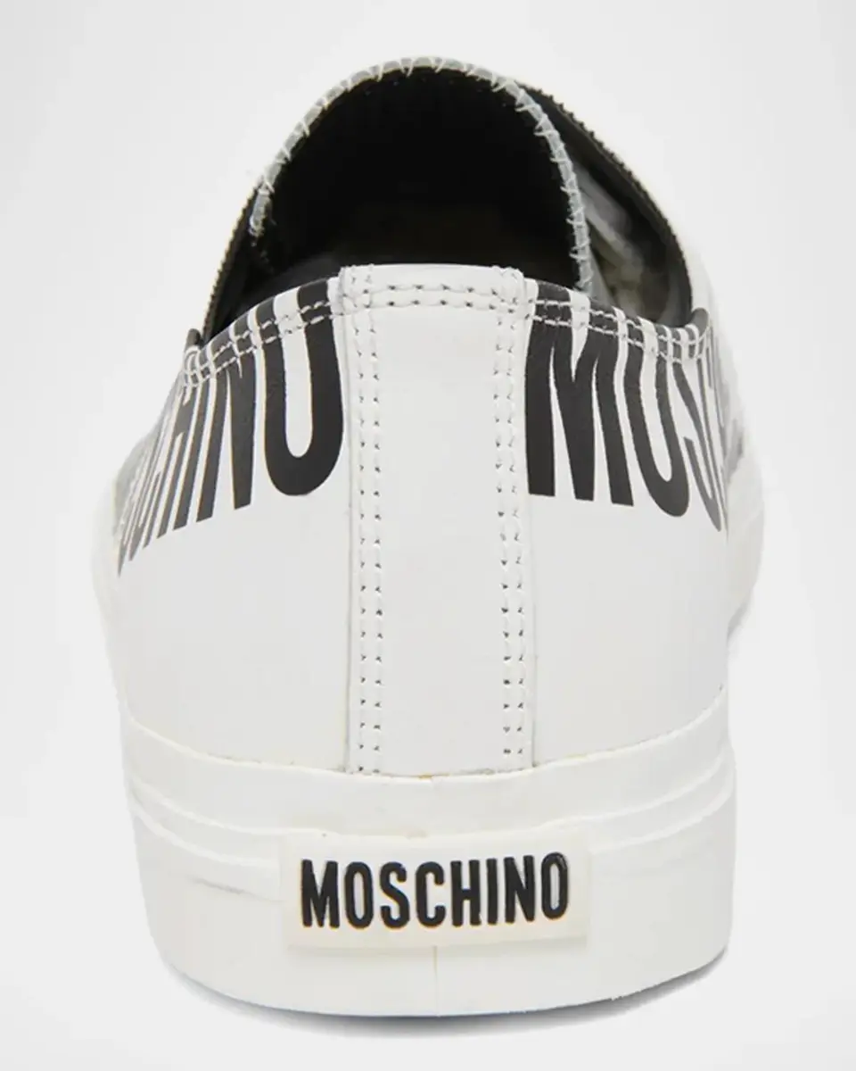 MOSCHINO Logo Faux-Leather Low-Top Sneakers | Thumbnail 3 MOSCHINO Logo Faux-Leather Low-Top Sneakers | Thumbnail 3