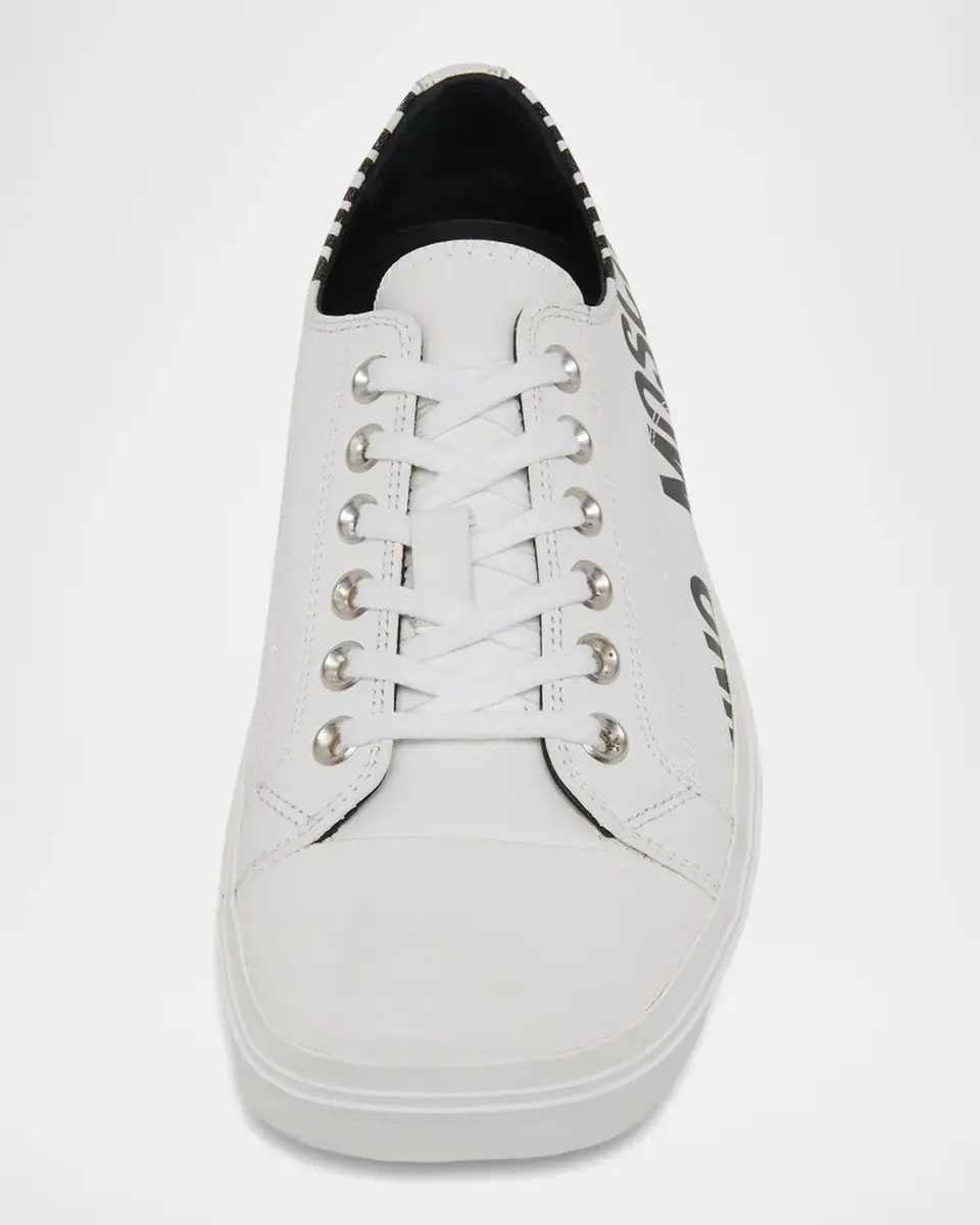 MOSCHINO Logo Faux-Leather Low-Top Sneakers | Thumbnail 4 MOSCHINO Logo Faux-Leather Low-Top Sneakers | Thumbnail 4