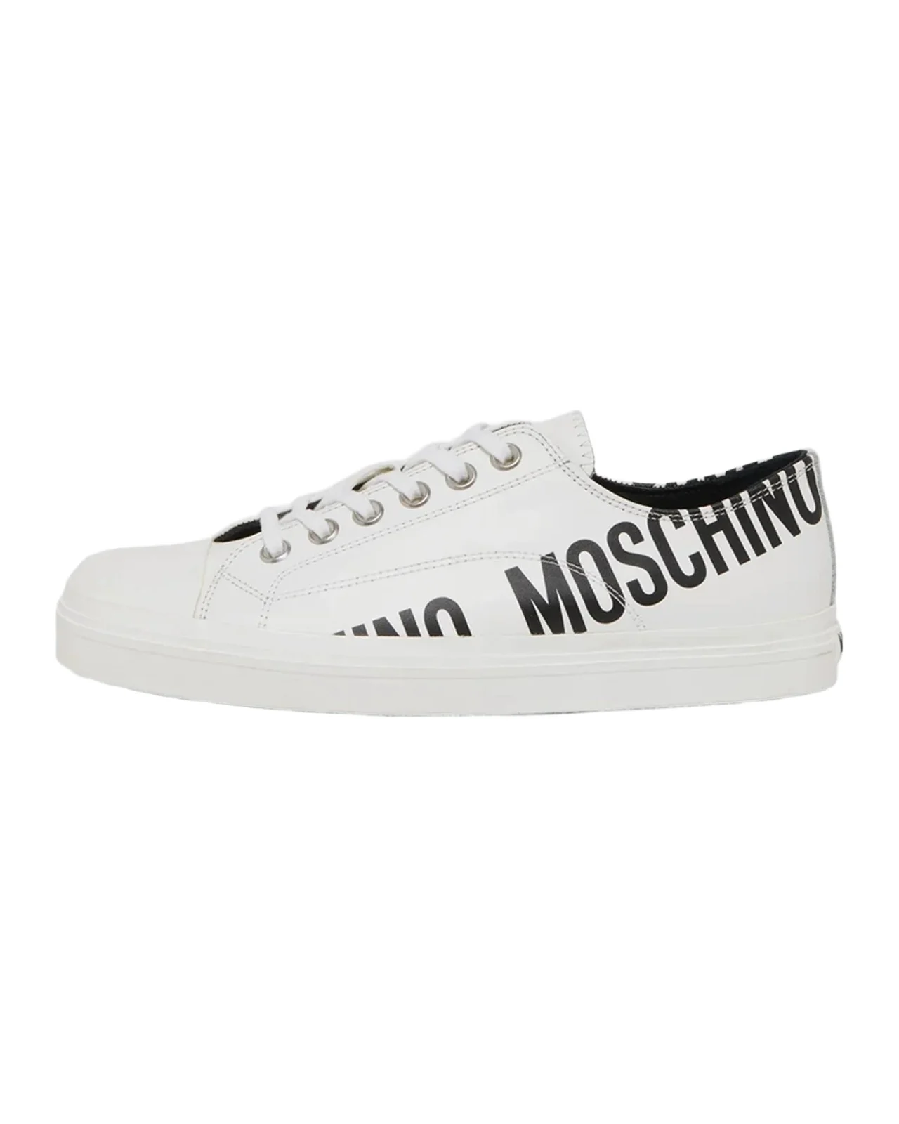 Logo Faux-Leather Low-Top Sneakers