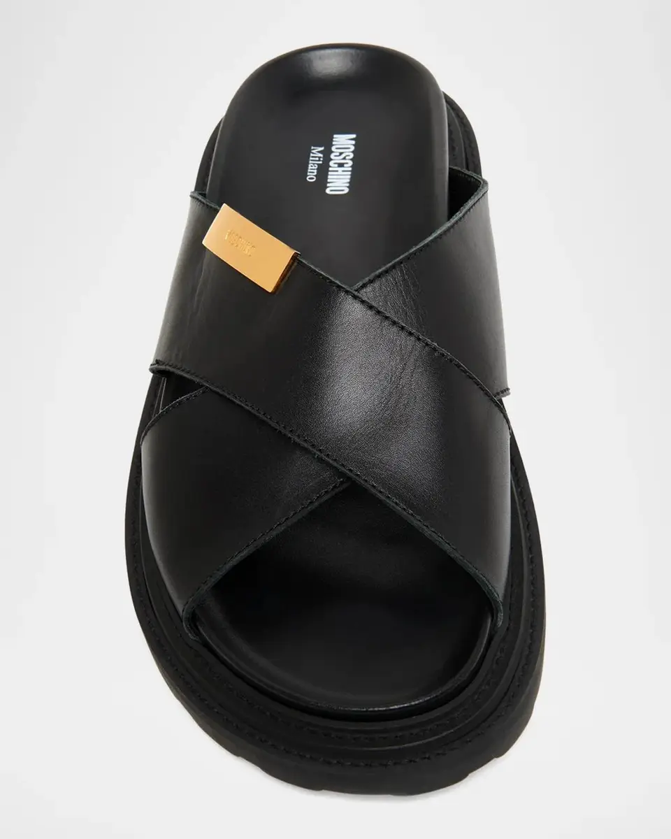 MOSCHINO Faux-Leather Mule Sandals | Thumbnail 4 MOSCHINO Faux-Leather Mule Sandals | Thumbnail 4