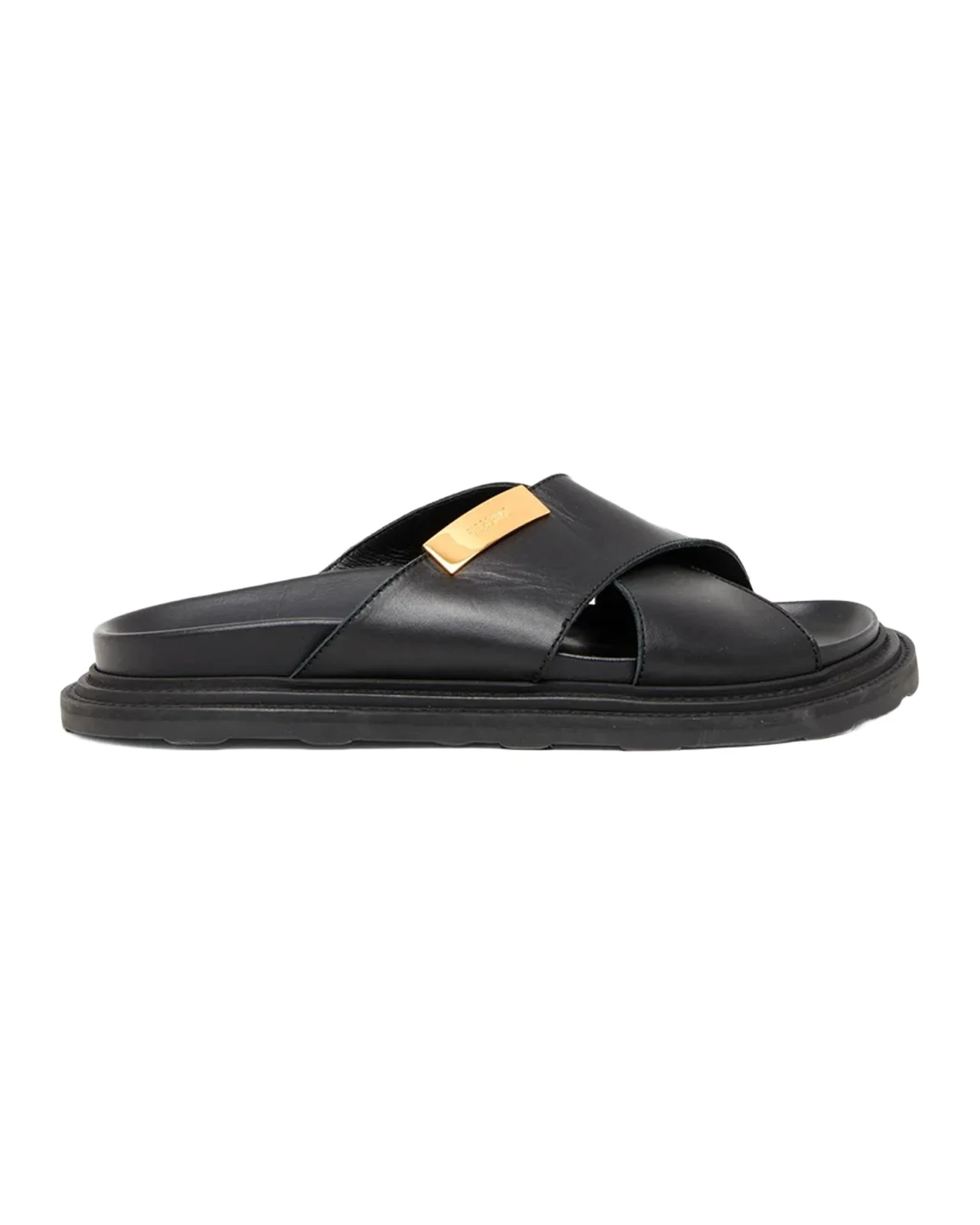 MOSCHINO Faux-Leather Mule Sandals