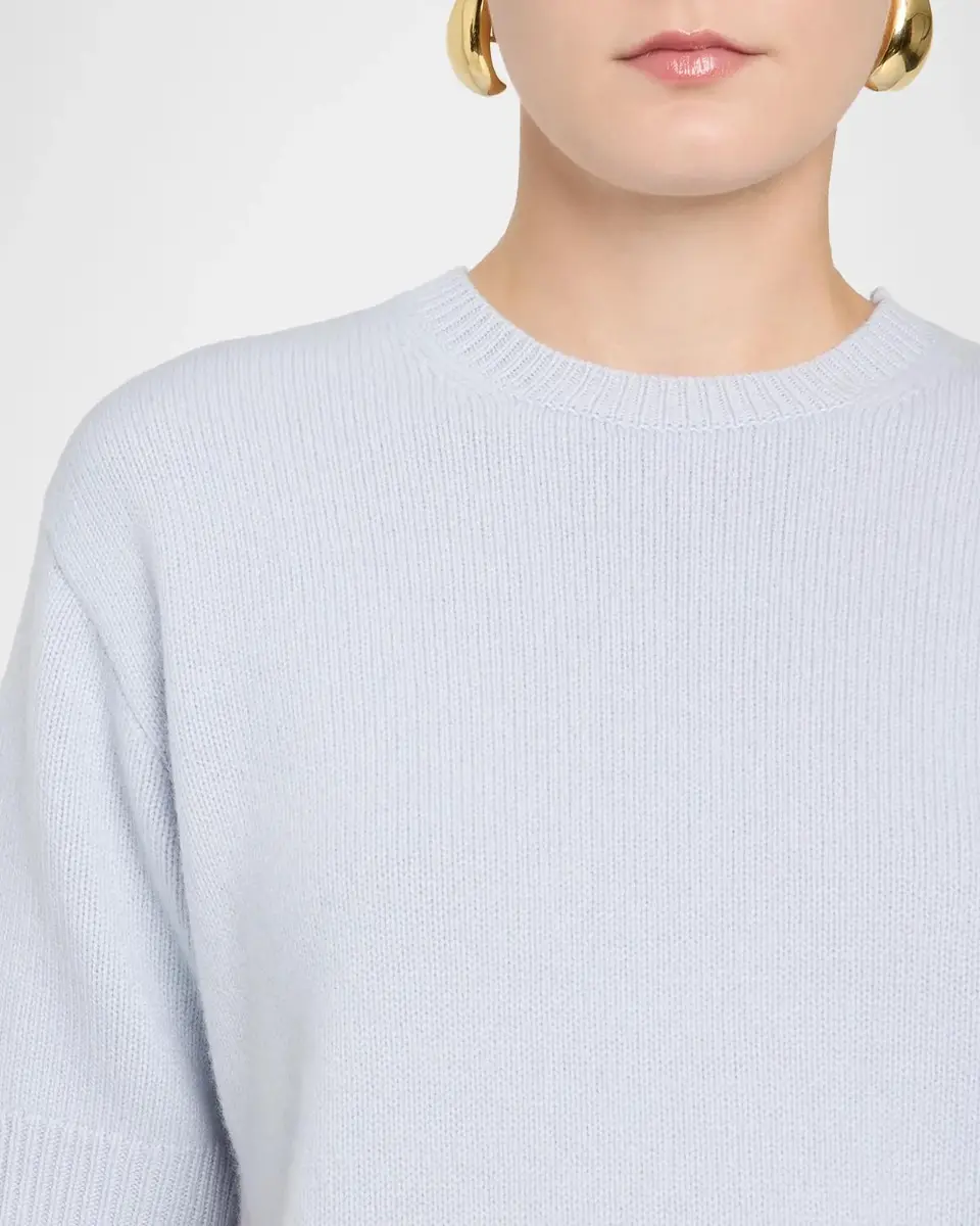 Theory Cashmere Cropped Short-Sleeve T-Shirt | Thumbnail 5 Theory Cashmere Cropped Short-Sleeve T-Shirt | Thumbnail 5