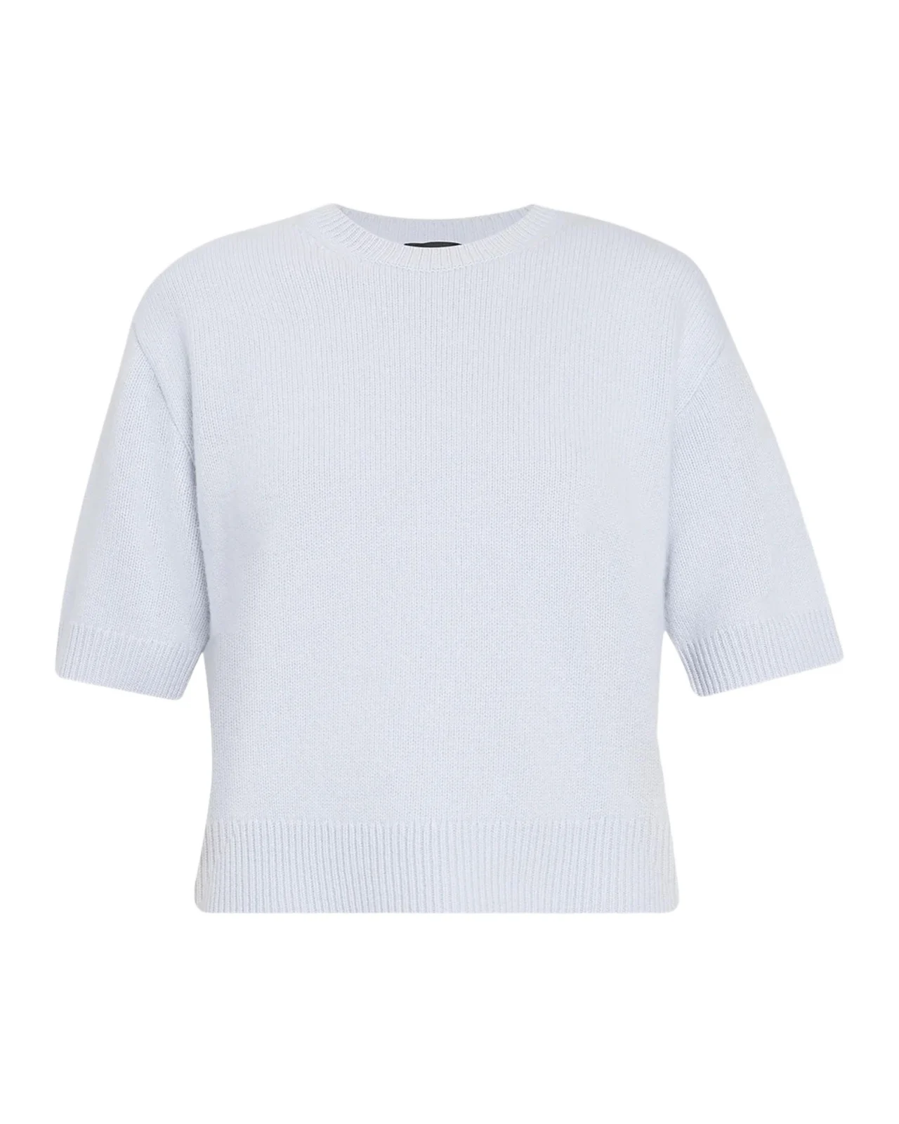 Cashmere Cropped Short-Sleeve T-Shirt Cashmere Cropped Short-Sleeve T-Shirt