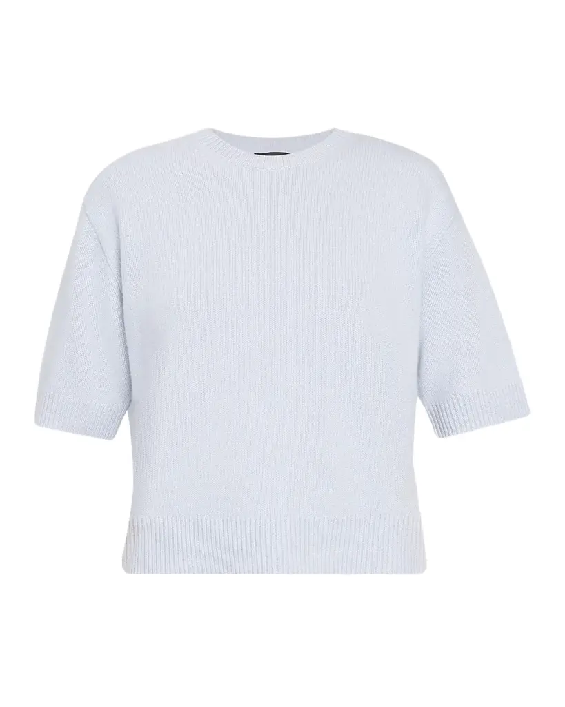 Cashmere Cropped Short-Sleeve T-Shirt Cashmere Cropped Short-Sleeve T-Shirt