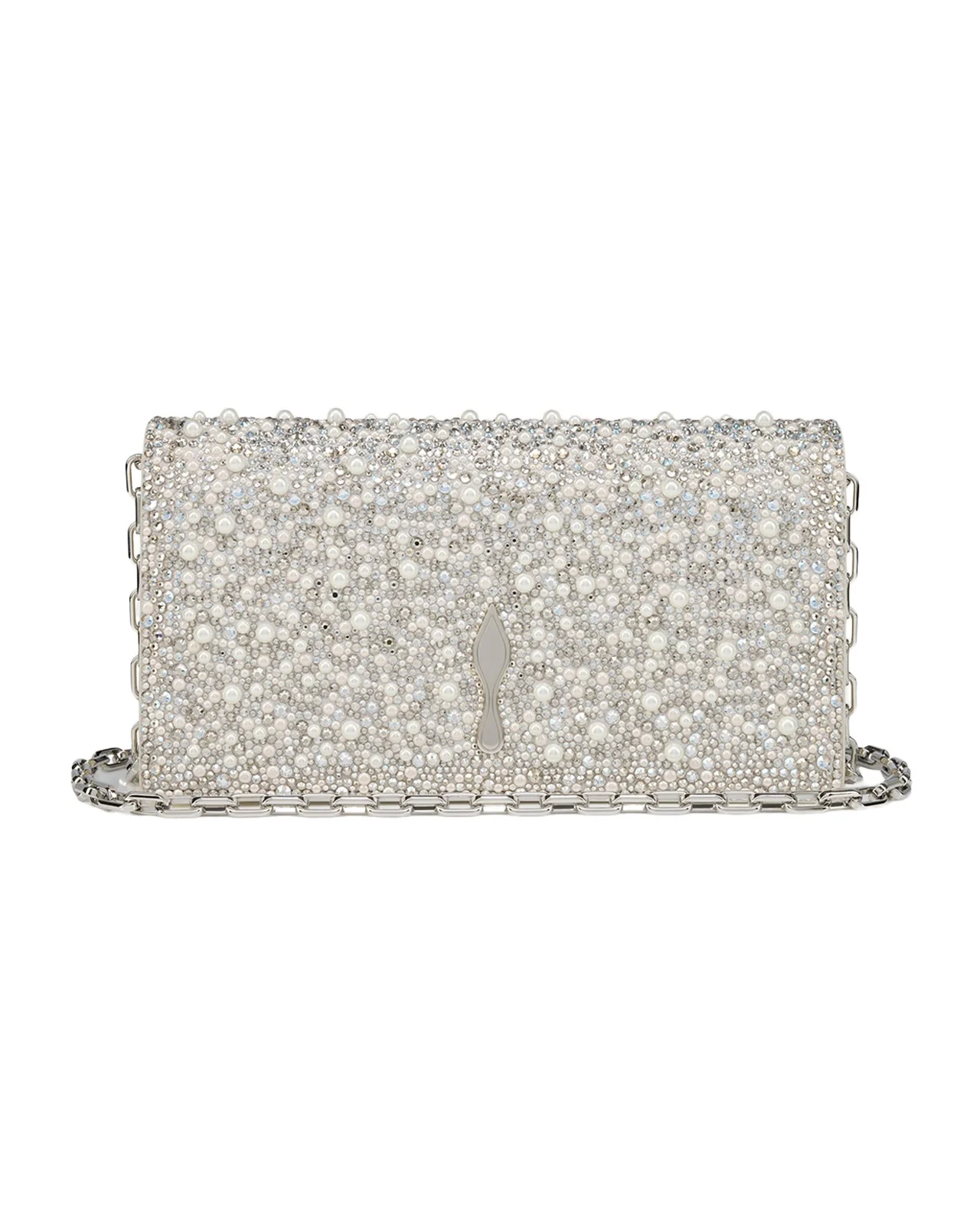 Christian Louboutin Bettina Clutch Bag in Strass & Pearly Suede