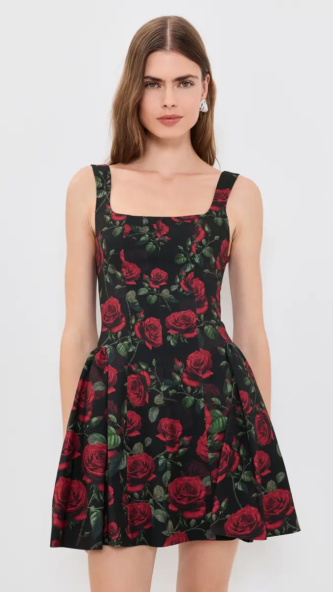 Alice + Olivia Vera Drop Waist Flare Mini Dress | Thumbnail 2 Alice + Olivia Vera Drop Waist Flare Mini Dress | Thumbnail 2