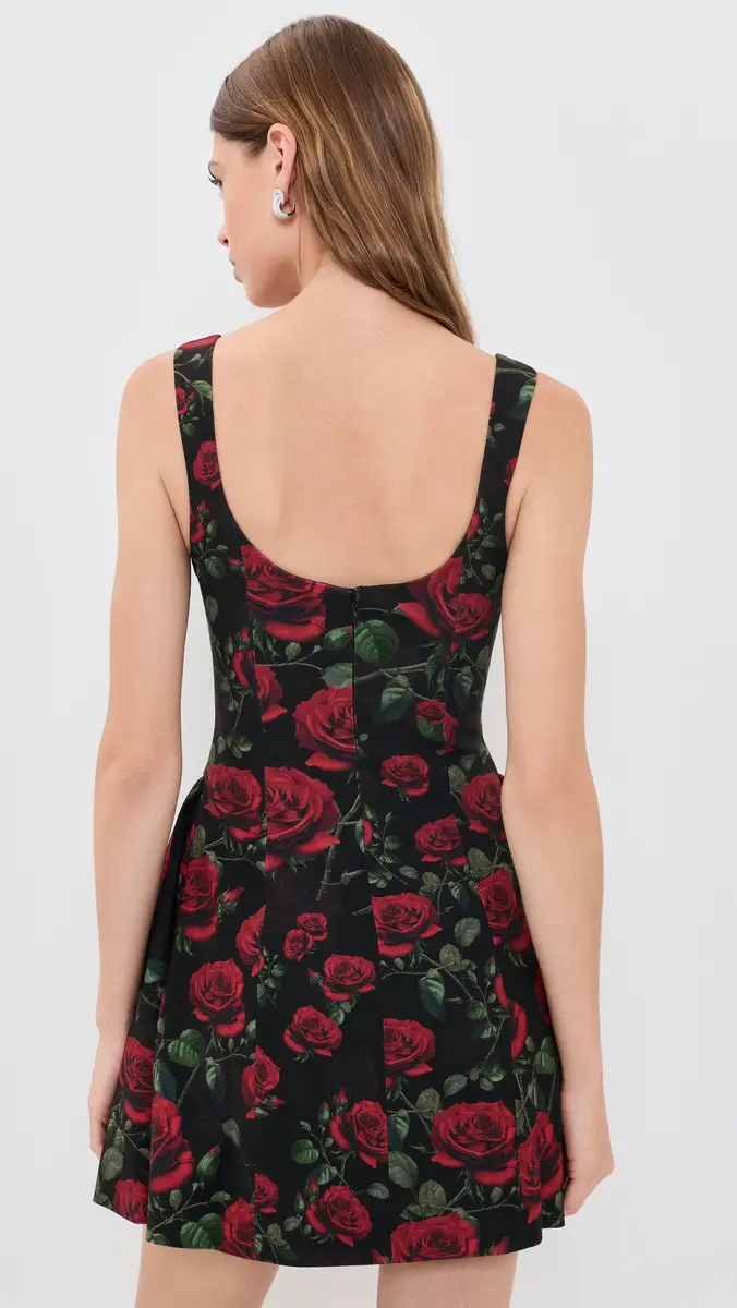 Alice + Olivia Vera Drop Waist Flare Mini Dress | Thumbnail 3 Alice + Olivia Vera Drop Waist Flare Mini Dress | Thumbnail 3