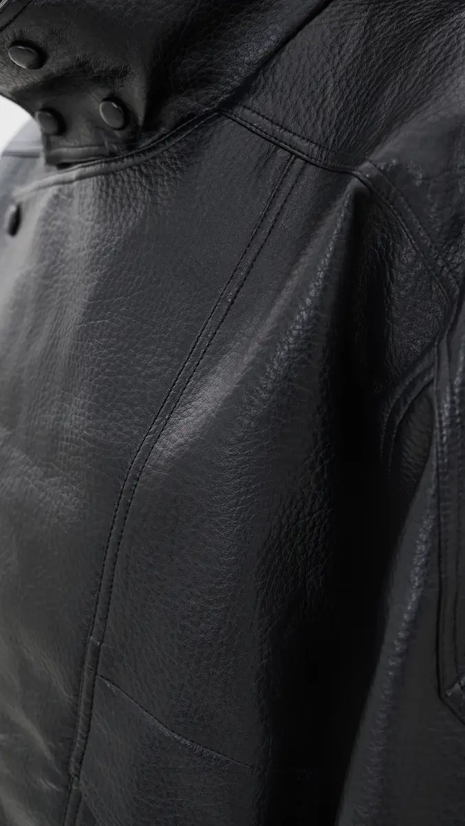 LIONESS Rogue Faux Leather Bomber Jacket | Thumbnail 6