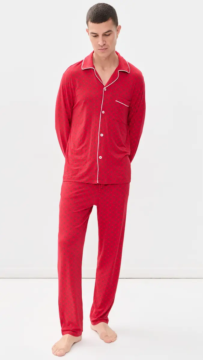 Eberjey William Printed Long Pajama Set | Thumbnail 2 Eberjey William Printed Long Pajama Set | Thumbnail 2