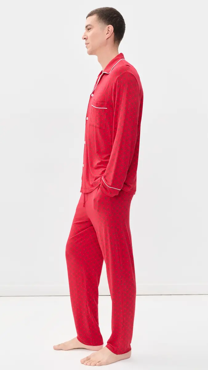 Eberjey William Printed Long Pajama Set | Thumbnail 4 Eberjey William Printed Long Pajama Set | Thumbnail 4