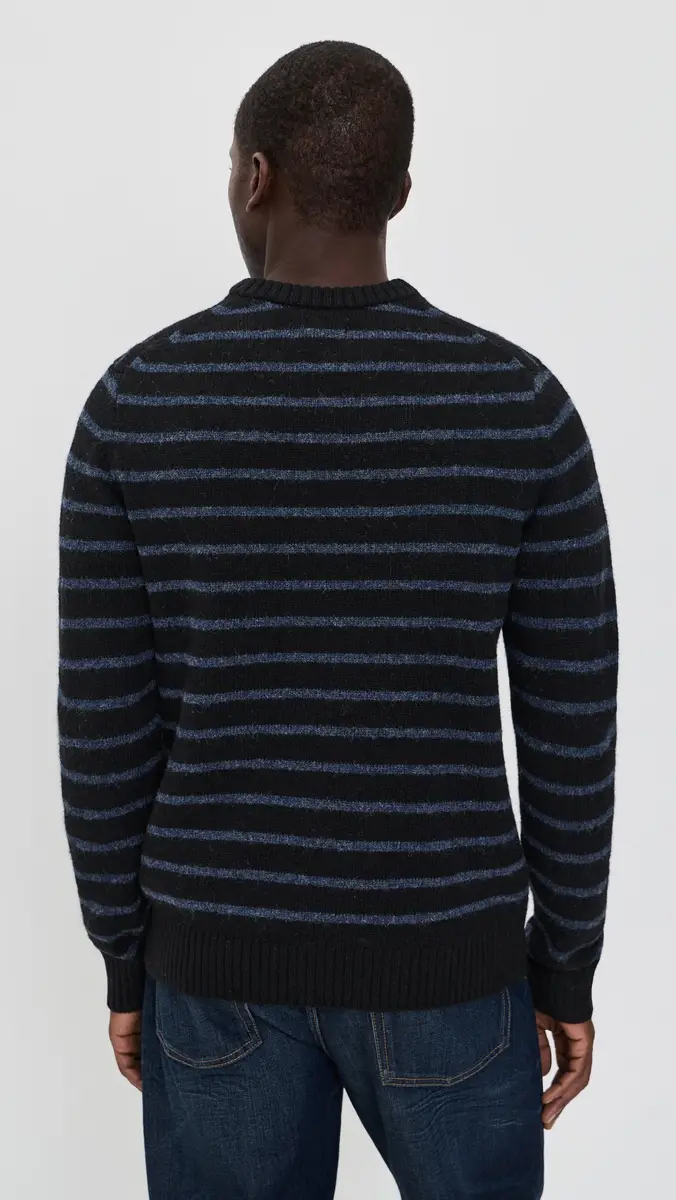 Taylor Stitch The Eastmoor Sweater In Coal Stripe Wool | Thumbnail 3 Taylor Stitch The Eastmoor Sweater In Coal Stripe Wool | Thumbnail 3